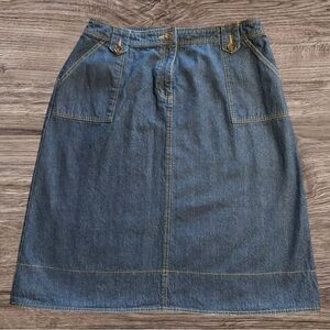 Kim Rogers Blue A-Line Denim Skirt
